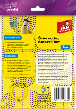 JAN NIEZBĘDNY ,ściereczka z mikrofibry SmartFiber,tył