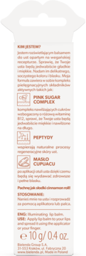 FACEBOOM Nutri ,balsam do ust, rozświetlający, Cinnamom Roll,tył