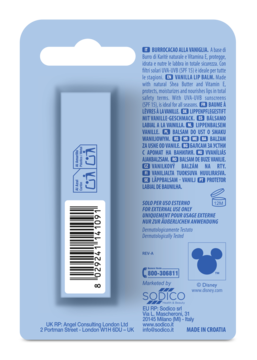 NATURAVERDE Kids Disney Stitch,balsam do ust, Waniliowy, SPF15,tył