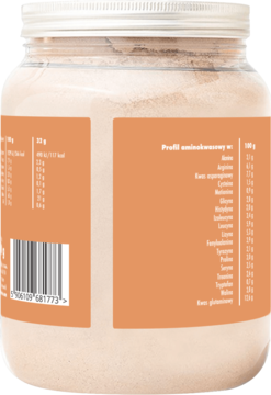 LEVANN SUPPLEMENTS Vegan Protein ,wegańskie białko o smaku słonego karmelu, suplement diety,tył