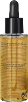 Tył butelki St.Tropez Self Tan Luxe Glow Drops. Etykieta z napisem 'Skincare-infused Glow Drops' i instrukcją.
