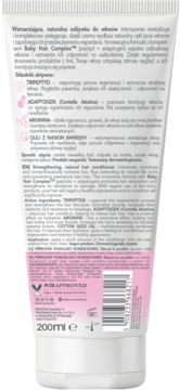 BEBIO COSMETICS Baby Hair Complex Revitalizing,odżywka do włosów, wzmacniająca,tył