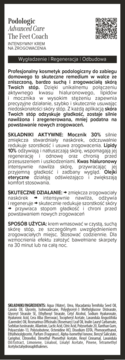 Podologic Advanced Care The Feet Coach krem z mocznikiem 30% na zrogowacenia, widok z przodu etykiety.