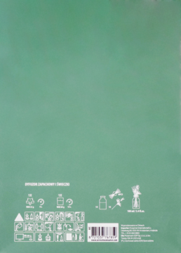 Zielony tył opakowania zapasowego produktu z ikonami recyklingu, kodem kreskowym i tekstem „100 ml”.