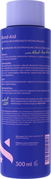 Bond-Aid Odżywka Regenerująco-Wzmacniająca, tył fioletowej butelki z białym tekstem, skład, 300 ml.