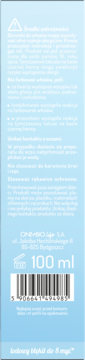 Tył tonera Ice Candy OnlyBio 100ml, błękitna butelka z białym tekstem, kod kreskowy. Odcień lodowy błękit.
