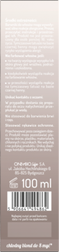 Toner do włosów OnlyBio Frappe. Tył opakowania z polskim opisem, kodem kreskowym, 100 ml i informacją o trwałości do 8 myć.