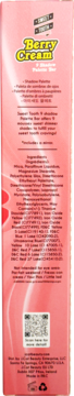 Tył różowego opakowania palety cieni J.Cat Beauty Sweet Tooth Berry Cream z listą składników.