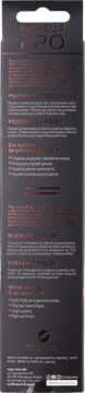 Tył opakowania pędzli MAKEUP PRO, z opisem pędzli do blendowania i eyelinera, cechami jak miękkie włosie, wysoka jakość.