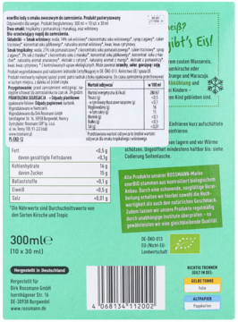 ENERBIO ,lody do zamrożenia o smaku owocowym,tył