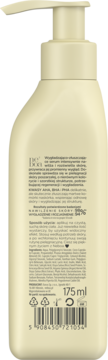 Tył pależółtej butelki Smooth Renew z pompką, esencja złuszczająca AHA BHA PHA, polski tekst i kod kreskowy.