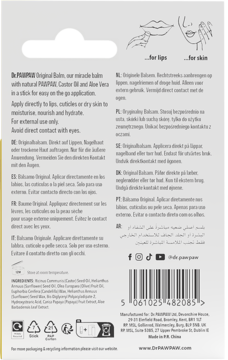 DR. PAWPAW ,balsam do ust, Original,tył