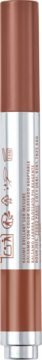 BOURJOIS Butter Tint 02 Honey Glacé. Walcowate masełko do ust, jasnobrązowe z srebrną etykietą, widok z przodu.