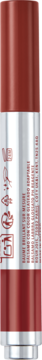 BOURJOIS Butter Tint nr 05 Caramel Flambé, brązowo-srebrny sztyft do ust z czytelnymi symbolami produktu.