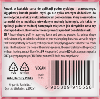 LOVELY Plushy Promise ,puszek do pudru, Serce,tył