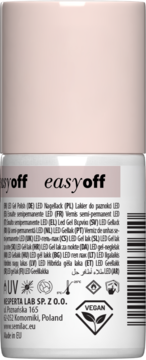 SEMILAC Easy Off ,lakier do paznokci, LED, nr L12 Almond Milk,tył