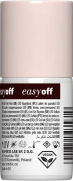 SEMILAC Easy Off ,lakier do paznokci, LED, nr L20 Marrom Choco,tył