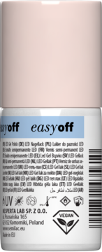 SEMILAC Easy Off ,lakier do paznokci, LED, nr L15 Azul Blue,tył