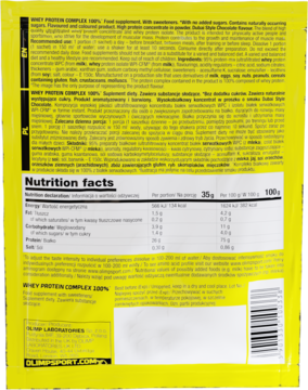 OLIMP SPORT NUTRITION Whey Protein Complex ,wysokobiałkowy koncentrat w proszku, suplement diety, o smaku Dubai Style Chocolate,tył