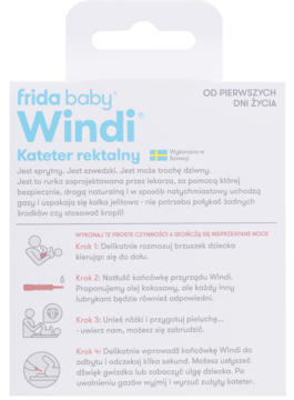 FRIDA BABY Windi ,kateter rektalny, przynosi ulgę przy gazach i kolce, od 1. dnia życia,tył