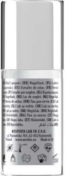 SEMILAC ,lakier do paznokci, nr 115 Silver Chrome,tył