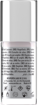 SEMILAC ,lakier do paznokci, nr 102 Sheer Milky Pink,tył