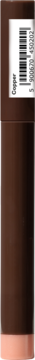 Rozmyty Everybody London Shimmer Pen w odcieniu Rose Quartz, ciemnobrązowy z etykietą i miedzianym dołem.