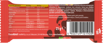 BERAW! EWA CHODAKOWSKA Kids ,baton o smaku Truskawkowym oblany Czekoladą Mleczną,tył