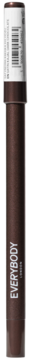 Kredka do oczu Satin Kajal Dark Chocolate, ciemnobrązowa. Satynowy eyeliner w sztyfcie, pionowo, z logo i kodem.