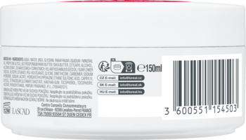 Tył białego opakowania kremu Mixa Urea Cica Repair+ z mocznikiem, 150ml. Widoczne składniki i kod kreskowy.