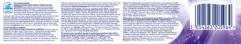 Tył opakowania pasty Aquafresh Active White XXL. Widoczny opis produktu i kod kreskowy na fioletowym tle.