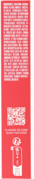 Czerwone, boczne opakowanie błyszczyka Clarins Lip Perfector Rose Shimmer. Widoczna lista składników i kod QR.