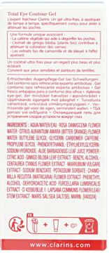 CLARINS Total Eye ,żel pod oczy, chłodzący,tył