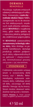 DERMIKA Renovelle ,serum do twarzy, naprawcze, na noc,tył