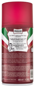 PRORASO Coarse Beards ,pianka do golenia, zmiękczająca, do twardego zarostu,tył