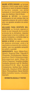 PRORASO Wood & Spice ,balsam po goleniu, regenerujący,tył
