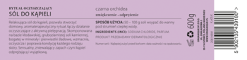 ORGANIQUE Cleansing Ritual ,sól do kąpieli, Black Orchid,tył