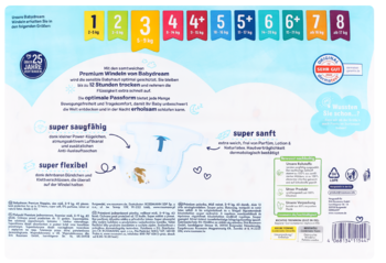 BABYDREAM Premium ,pieluszki Midi 3, 5-9 kg,tył