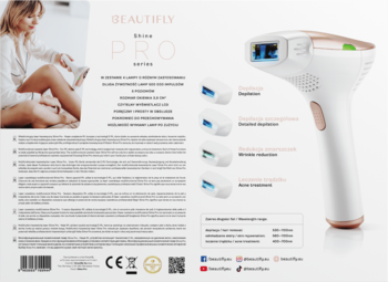 BEAUTIFLY B-Shine Pro ,depilator laserowy,tył