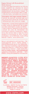 CLARINS ,serum do twarzy, intensywnie regenerujące, modelujące,tył