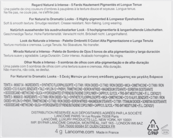LANCÔME Hypnôse ,paleta cieni do powiek, nr 17 Bronze Absolu,tył