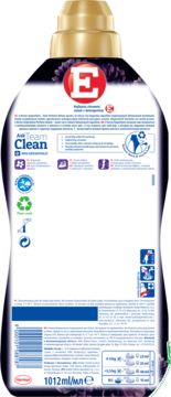 Tył skoncentrowanego płynu E Nectar Inspiration Perfume Deluxe, fioletowa butelka 1012ml, złota nakrętka.