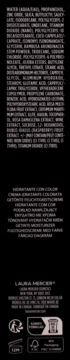 Tył opakowania Laura Mercier Tinted Moisturizer Oil Free. Widoczne składniki, opisy produktu i ikony recyklingu.
