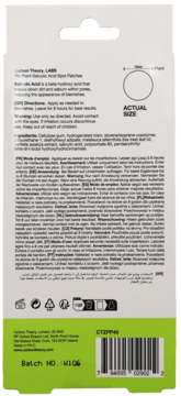 CARBON THEORY LABS Supacylic Zap Patch Pin-Point,plastry na wypryski, z kwasem salicylowym, 12mm,tył