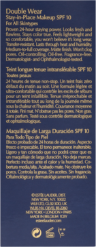 ESTÉE LAUDER Double Wear Stay-in-Place,podkład do twarzy, SPF 10, nr 1N2 Ecru,tył