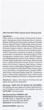 ABIB Heartleaf TECA,serum do twarzy, łagodzące,tył