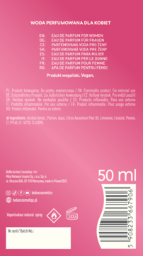 BEBIO COSMETICS Ewa Chodakowska Touch The Paradise,woda perfumowana dla kobiet,tył