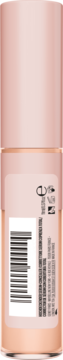 Tylna strona korektora-serum Maybelline New York Lifter w jasnoróżowej butelce z etykietą i kodem kreskowym.