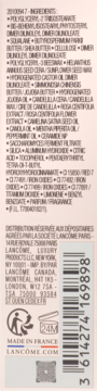 Tył pomadki Lancôme Idôle Squalane-12 Butterglow z listą składników, kodem kreskowym i oznaczeniem 24M.
