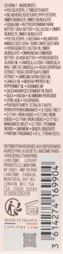 Tył opakowania odżywczej pomadki Lancôme Idôle Squalane-12 Butterglow z listą składników i kodem kreskowym.
